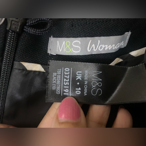 MARKS N SPENCER WOMAN FORMAL LINEN DRESS. WITH SELF STITCHING - Picture 6 of 7